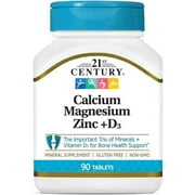 21st Century Calcium Magnesium Zinc + D3 90 Tabs