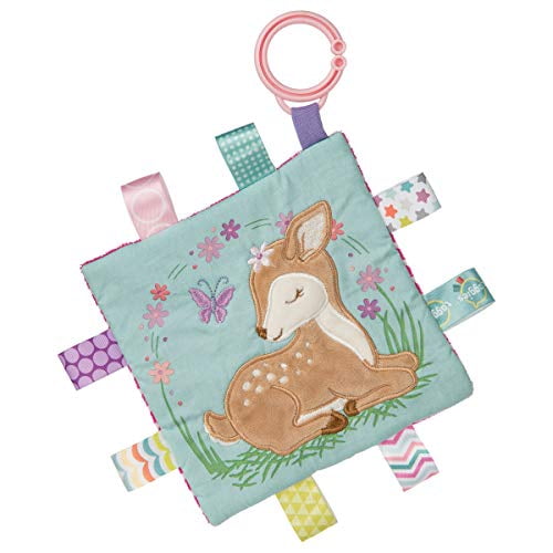 Taggies Soothing Sensory Crinkle Me Toy With Baby Paper And Squeaker, Flora Fawn, 65 X 65Inches