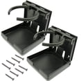 thumbnail image 3 of TIHOOD 2 Pcs Porte-Boisson Pliable Réglable avec Vis/porte-Gobelet Réglable pour Marine/bateau/caravane/voiture (Noir), 3 of 4