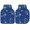 Blue, variant on Farmhouse Red Plaid Car Floor Mats 4 Pieces, Front & Rear Auto Carpet Mats Full Set with Rubber Backing, Rustic Red White Checkered Universal All Weather Car Floor Protectors for SUV Truck Van
