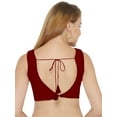 thumbnail image 3 of eloria Women's Blouse Tie Up And Backless Top Color: Maroon | Size: 38, 3 of 6