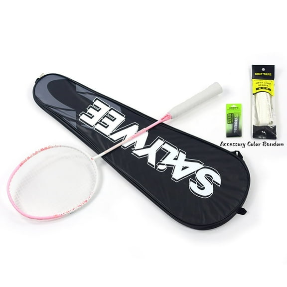 SALYWEE Blossom-Rain Lightweight Composite Carbon Fiber Badminton Rackets for Women with Free Bag - Tension 26lbs, 4U G5, Durable & Resilient