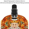 thumbnail image 4 of Square 2Pack PU Leather Chinese God of Wealth Cruise Luggage Tag with Privacy Cover and Name ID Tag for Travel Handbags Backpacks Luggage Tags, 4 of 6