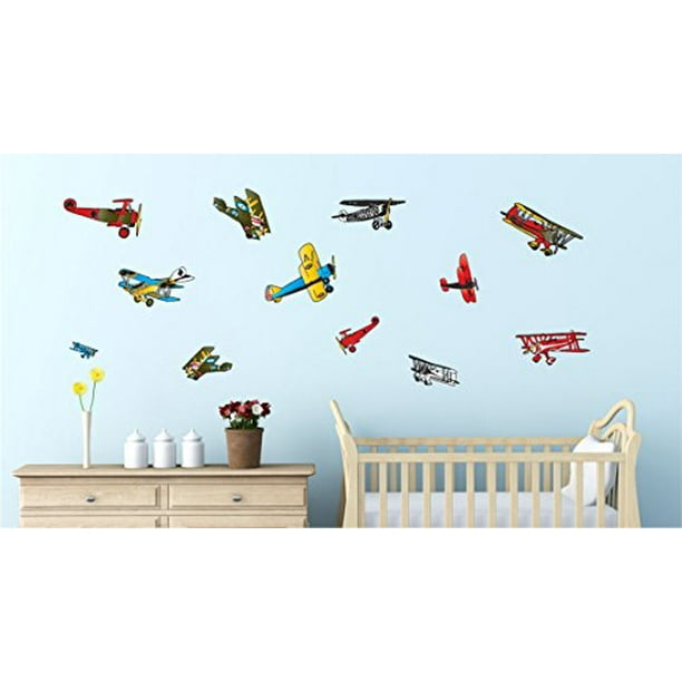 Vintage Airplane Wall Stickers Decals Air Plane Wall Decor Walmart