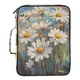 thumbnail image 2 of Haosy Accordion File Organizer Zipper Binder 500 Sheet 6-Tab Expanding File Folder Multi-Pocket 1.2 Inch 3 Ring Oil Painting Of Daisies, 2 of 7