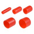 thumbnail image 3 of 25pcs Round Rubber End Caps 1/8" 1/4" 1/2" 3/4" 15/16" Red Vinyl Cover Screw Thread Protectors Assortment, 3 of 5
