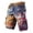 A-Blue298, variant on XIAONU Guys Vintage American Flag Tropical Print Cargo Shorts Multi Pocket Casual Bermuda Shorts
