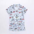 thumbnail image 2 of Caqnni Toddler Baby Girl Spring Summer Clothes Short Sleeve T-Shirt Jean Shorts Kids Infant Denim Outfits Dailywear Set Blue 12-18 Months, 2 of 4