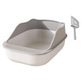 thumbnail image 2 of DOLITY Cat Litter Box Kitten Litter Pan Anti Splashing Cat Potty Pan Detachable Gray, 2 of 9