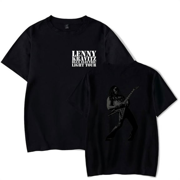Lenny Kravitz Blue Electric Light Tour Tshirt Cosplay Short Sleeve Tee Women Men Tops