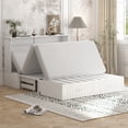 thumbnail image 2 of Puremind Lit Escamotable Format Grand avec Matelas, Lit Armoire avec Station de Recharge Intégrée et Tiroir de Rangement pour Chambre/maison/bureau, Blanc, 2 of 6