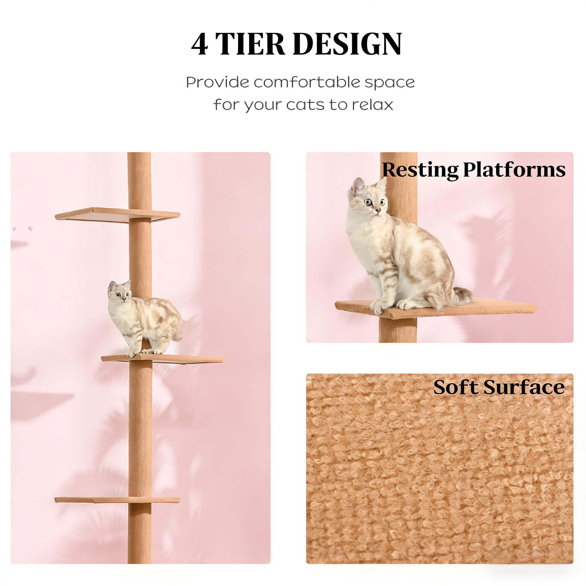 Cat Condo, Cat Tree,Cat Tree Activity Center, Brown Cat Tree,Particle Board Cat Tower, Pet Supplies Trees & Condos