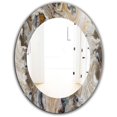 thumbnail image 2 of Designart 'Onyx Detail Composition' Mid-Century Mirror - Oval or Round Wall Mirror - 24x36, 2 of 4