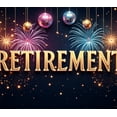 thumbnail image 5 of LUUFILx Retirement Party Banner Celebration Decorations with Sparkle Firework Display Backdrop for Corporate Farewell Event Photography Props Background, 5 of 9