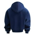 thumbnail image 4 of Momasggi Big and Tall Zip Up Hoodies for Men Trendy Color Block Hooded Jackets Casual Drawstring Long Sleeve Sweatshirt with Zipper Pockets Navy 3XL, 4 of 4
