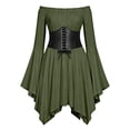 thumbnail image 2 of Pirate Dress Tween Off Shoulder Girls Renaissance Dress with Corset Belt Flowy Fairy Costume Girl, 2 of 8