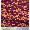 thumbnail image 3 of Soimoi Moss Georgette Fabric Heart,Hen & Chick Cartoon Print Fabric by Yard 42 Inch Wide, 3 of 3