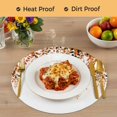 thumbnail image 4 of Orange Eucalyptus Round 13 Inch Placemats Set of 6, Fall Weeping Botanical Leaf Watercolor HeatResistant Non Slip Place Mats for Dining Table, Wipeable Braided Kitchen Table Mats for Housewarming, 4 of 9