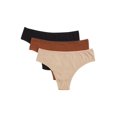 thumbnail image 1 of Tanga Hanky Panky Play Natural Rise Macchiato, paquete de 3, 1 of 2