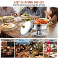 thumbnail image 2 of PRIJESSE 6QT Chafing Dish Buffet Set, Gold Stainless Steel Chafers and Buffet Warmers Sets with Lid for Catering Events Weddings Banquets 2 Pack, 2 of 8