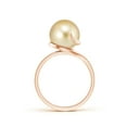 thumbnail image 2 of ANGARA Golden South Sea Cultured Pearl Ring with Spiral Metal Loop in 14K Rose Gold for Women | June Birthstone, Birthday, Anniversary, Jewelry Gift for Women | Pearl Ring, 2 of 5