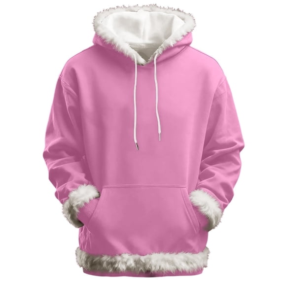 Yokua Women'S Sherpa Fleece Lined Hoodie Plain Winter Warm Thermal Heavyweight Pullover Tops Thicken Sweatshirt With Pocket