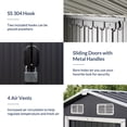 thumbnail image 4 of BELLEZE 6 x 4 FT Outdoor Storage Shed, Reinforced Garden Shed with Air Vent, Lockable Door, Weatherproof Metal Outside Storage Shed for Store Bike, Tools, Lawnmower, Outdoor Chairs in Backyard, Patio, 4 of 7
