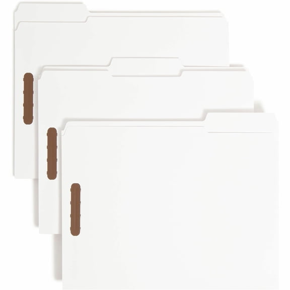 Smead, SMD12840, Fastener File Folders, 50 / Box, White
