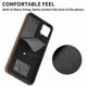 thumbnail image 3 of Funda para Samsung Galaxy A03 de 164 mm con anillo de cuero con textura de piel galvanizada y tarjetero (negro), 3 of 5
