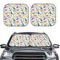 thumbnail image 2 of Fotbe Cute Dinosaur Juego de 2 Piezas de Parasoles para Parabrisas | Bloqueador Solar para Auto | Accesorios Plegables para Protección Solar Interior-Medium, 2 of 6