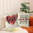 thumbnail image 2 of Valentines Day Pillow Covers 20x20 Inch Set of 4 XOXO Love Hearts Throw Pillowcase Cushion Case Farmhouse Sofa Home Decorations Wedding Anniversary Decor, 2 of 6