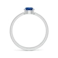 thumbnail image 2 of ANGARA Natural Sapphire Solitaire Parallel Split Shank Ring in 14K White Gold for Women (Size-5mm) | September Birthstone, Birthday, Anniversary, Jewelry Gift for Women | Natural Blue Sapphire Ring, 2 of 9