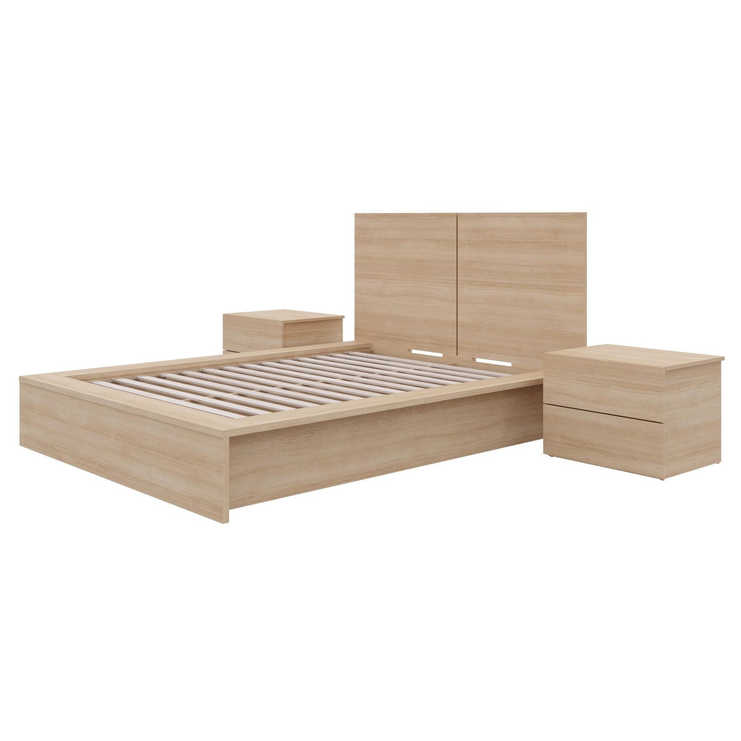 James 4-Piece Bedroom Set with Bed, Headboard and 2 Nightstands