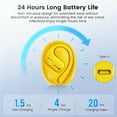 thumbnail image 3 of Wireless Earbuds, Bluetooth Version Earhook Headphones, Low-Latency Audio Positioning, Smart Noise Cancellation, IPX5 Waterproof, YELLOW, 3 of 8