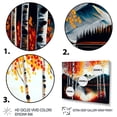 thumbnail image 3 of Designart Red And Orange Birch Trees By The Lake I Canvas Wall Art, 3 of 5