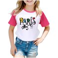 thumbnail image 1 of Toddler Boys T-Shirts Summer Casual Color Block Games Printed Raglan Short Sleeved T Shirt Daily Spring Shirts For Kid 3-4 T, 1 of 4