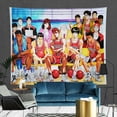 thumbnail image 1 of Tapestry Slam Dunks, diseño manga anime, 100 x 70 cm, poliéster, 1 of 1