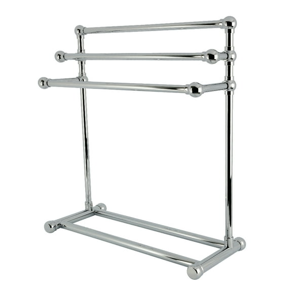 Kingston Brass SCC8231 Maximilien 28" Freestanding Pedestal 3-Tier Towel Rack, Polished Chrome