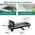 thumbnail image 6 of Compact Dish Drying Rack,Small Dish Rack for Kitchen Counter, Dish Drainer with 360° Rotatable Spout,Plate Rack, Dish Strainer with Cutlery Holder for Pots, Fork & Knives Space Saving, 6 of 13