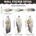 thumbnail image 2 of 3PCS Halloween Window Clings Giant Ghost Decorations Ghost Decal For Mirror Halloween Window Stickers Halloween Ghost Decor For Glass Window Smooth Surfaces,E, 2 of 7