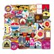 thumbnail image 3 of 100x Stickers, Destinations multicolour, 3 of 4