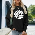 thumbnail image 2 of Arlun Volleyball Sweatshirt Sport Ball Graphic Printed Womens Loose Fit Long Sleeve Crewneck Pullover Tops Game Day Volleyball Lover Player Casual Tops Gifts Black XL, 2 of 4