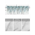 thumbnail image 4 of Valances for Windows Orange Blue Leaves Rod Pocket Cafe Window Treatments Valance Curtains for Kitchen Bathroom Laundry Basement Windows 60"x18", 4 of 9