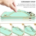 thumbnail image 3 of iPhone 11 Pro Case, Phone Case for iPhone 11 Pro, Cute Heart Wristband Lanyard Cross Body Strap Electroplated Camera Protection Shockproof Protective Case Girls for iPhone 11 Pro 5.8"-Green, 3 of 15