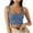 Blue, variant on Women Yoga Tank Tops Sports Gym Hiking Running Sleeveless Summer Fashionable Pullover Square Neck Wide Strap Cool Lightweight Trendy Camisole Breathable Stretchy Underwear Short Tops