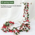 Artificial Flowers Vine 45Pcs Rose Diy Wedding Decoration Wall Hanging