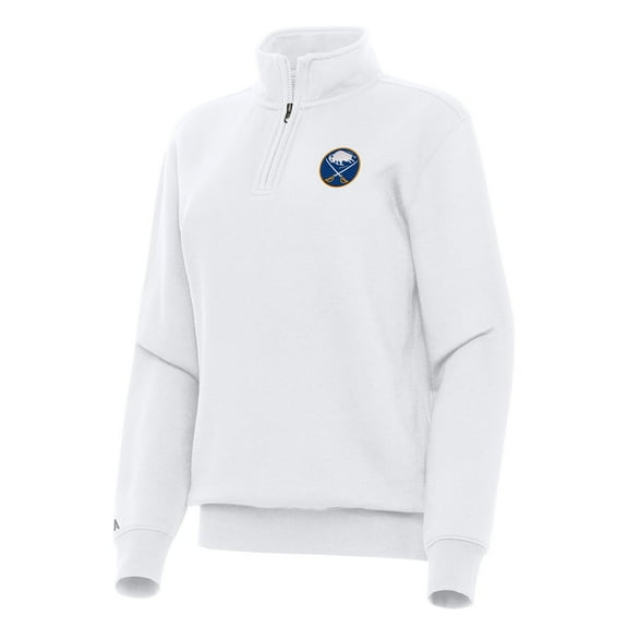 Women's Antigua White Buffalo Sabres Victory Quarter-Zip Sweatshirt