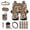 Cow Leopard, variant on FOR U DESIGNS Mandala Flower Frog Print Car Seat Covers Set of 15 Steering Wheel Cover Seat Belt Strap Cover Trash Cans Air Vent Storage Holder Cup Holder Rearview Mirror Covers Key Chain Car Decor