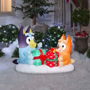Airblown Bluey & Bingo Present Scene Inflatable, 4ft