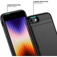 thumbnail image 4 of iPhone SE Case 2022/iPhone SE 2020/7/8 Case with Card Holder Heavy Duty Protective Dual Layer Shockproof Hidden Card Slot Slim Wallet Case for iPhone SE 3rd/2nd/7/8-4.7''(Black), 4 of 7